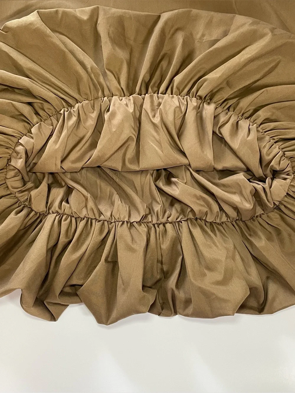 PrettyLittleThing Brown Balloon Midi Skirt High Waist Bubble Hem XS NWT - Picture 9 of 15